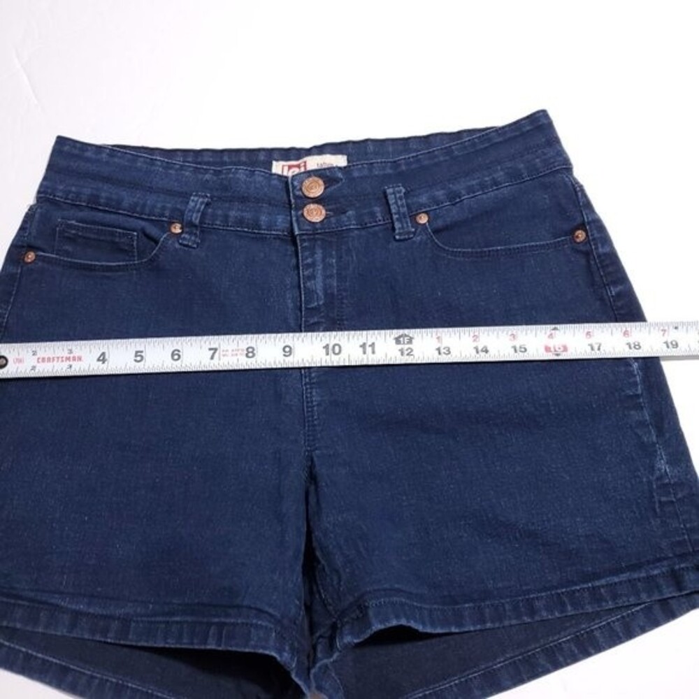 LEI High Rise Tatum Denim Stretch Jean Shorts 11 Juniors Dark Wash Indigo - Picture 8 of 10